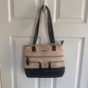 Stone Mountain Venus tote bag in black chino Stone & Co leather purse Tote